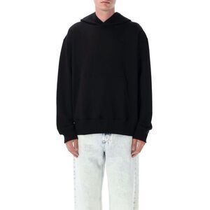 DIESEL Men's Relaxed Fit Pullover Hoodie with Logo Detail Men BLACK Sweaters &